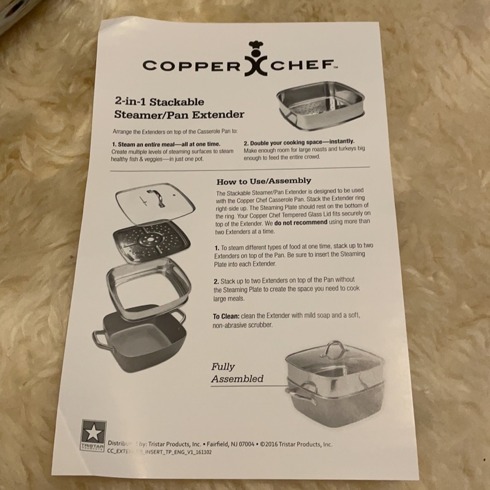 Copper Chef Stackable Steamer/Pan Extender - Picture 6 of 6